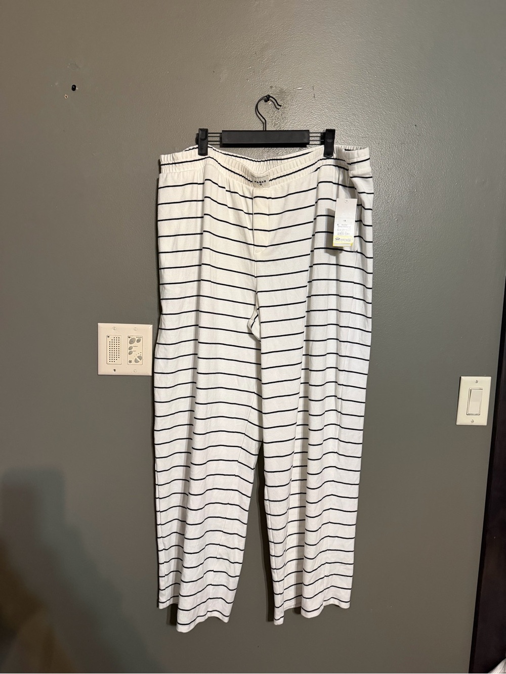 NWT Parke x Target Striped Wide Leg Knit Lounge Pants Navy Blue 1X